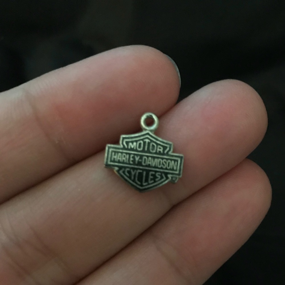 Harley Davidson emblem charm